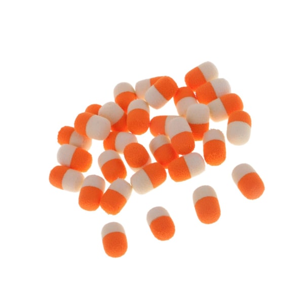 1/2/5 30st/Box För Pop Up Boilies För Floating Ball Beads Orange + White 12mm 1Set