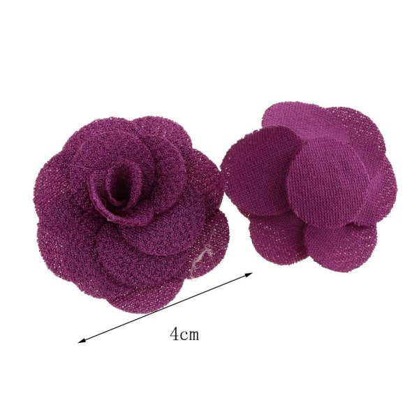 1/3/5 20 stycken Silk Rose Flower Head Bud DIY Craft Bröllop Dark Purple 4cm 1Set