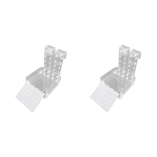 1/2 Tortoise Ramp Climbing Eremit För Crab Turtle Basking Clear 10x17cm 2Set