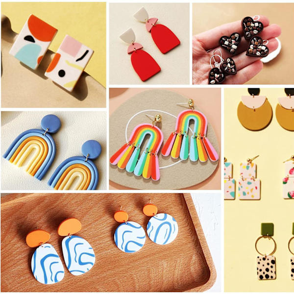 24 stycken Polymer Clay Cutters Mini för DIY-bakning av polymerlera