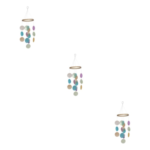 1/2/3/5 Shell Wind Chimes Hängande dekor Windchimes för trädgård Colorful 38x12x9.5cm 3Set