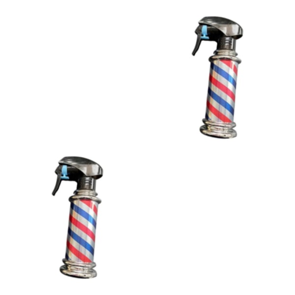 1/2 Multifunktionell Barber Spray Flaska Retro Stripes för Salong Grey 200ml 2Set