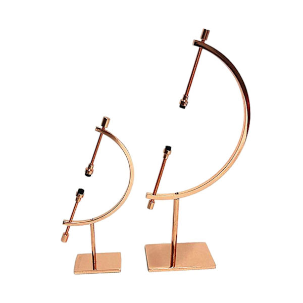 1/2/3/5 Sphere Holder Display Stand Ornament Glas Ball Holder Rose Gold 12x6x24cm 1Set