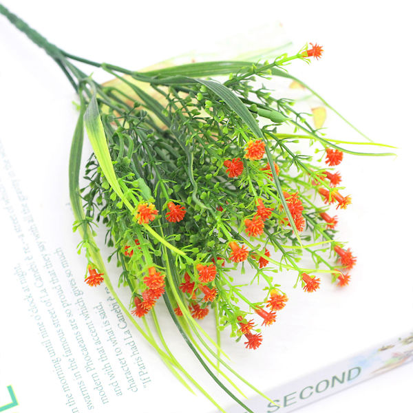1/2 3x konstgjorda blommor Lågt underhåll inomhus eller utomhus sunset red 1Set