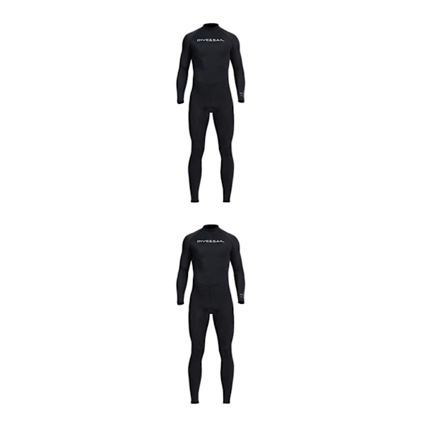 1/2/3/5 Snygga badkläder Surfing Anti-Back Zip Kajakpaddling för Black XXXL 2PCS