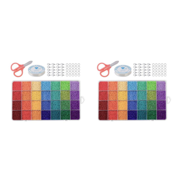 1/2 Mini Beads Set Hummerspännen Seed Bead för smyckestillverkning 2Set