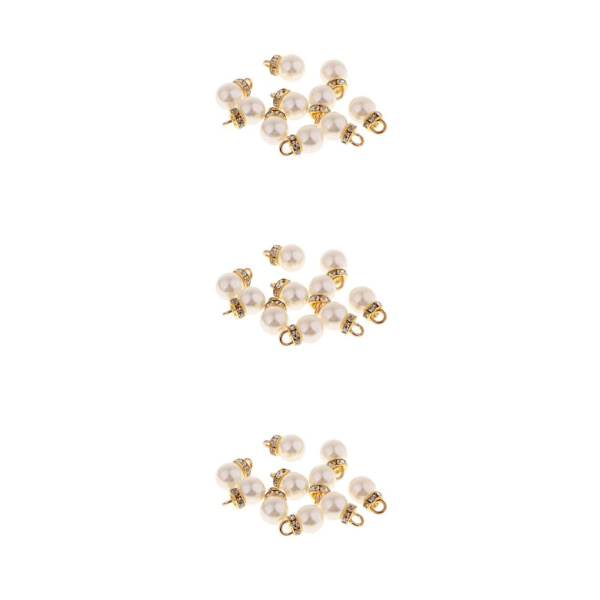 1/3/5 10 stycken Rund ABS Imitation Pearl Charm hänge för 10mm 10 Pcs 3Set