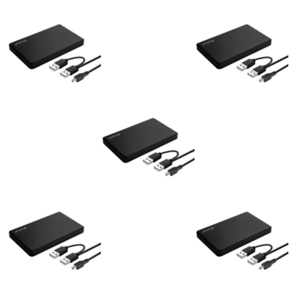 1/2/3/5 Portabelt hölje USB 2.0 för för bärbar dator Black 12x7.6x1.3cm 5Set