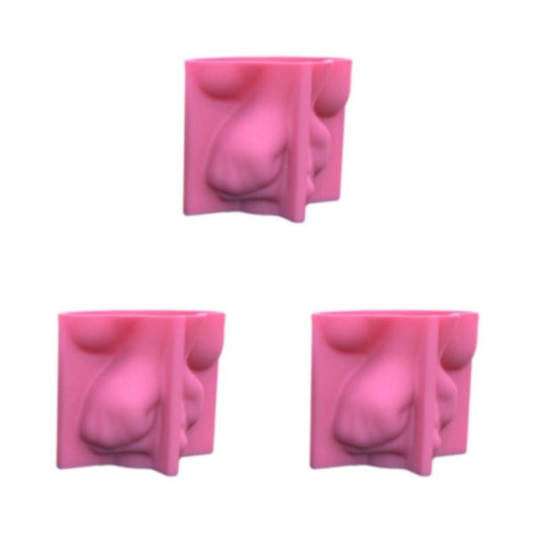 1/3 3D Människohuvud Heminredning Verktyg Blomkruka Formar Pennhållare 3Set