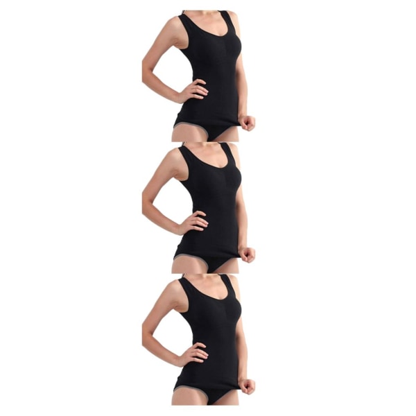 1/2/3 Damväst Fitness Bröststöd Toppar Andas Black S 3PCS