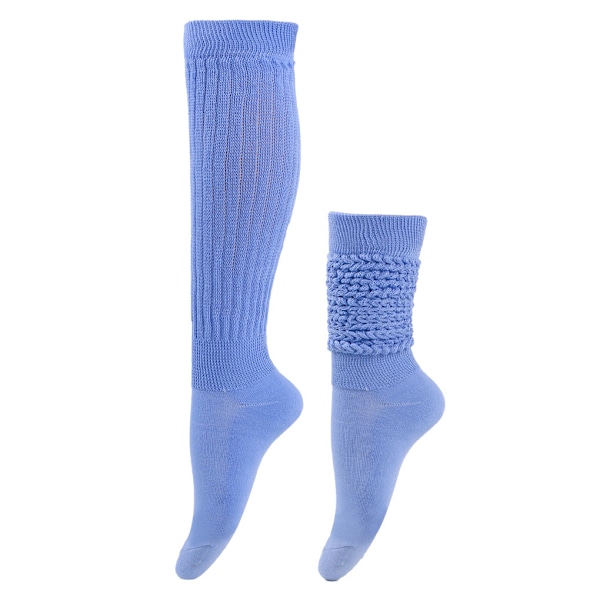 1/2/3/5 2 stycken Slitstarka Slouch strumpor Elasticitet och utsökt Sky Blue 1Set