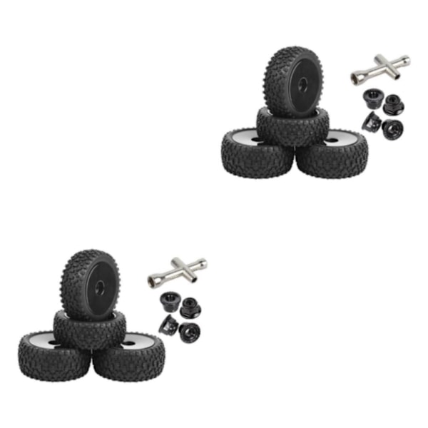 1/2/3 Fram Bak Buggy Däck 1:10 Bildelar Tillbehör DIY Black 2Set