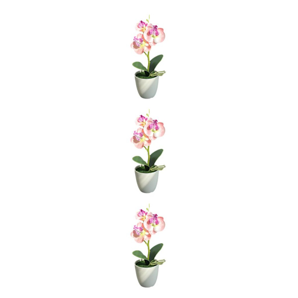1/2/3/5 Realistiskt utseende Hållbar konstgjord blomma för DIY Pink 3PCS