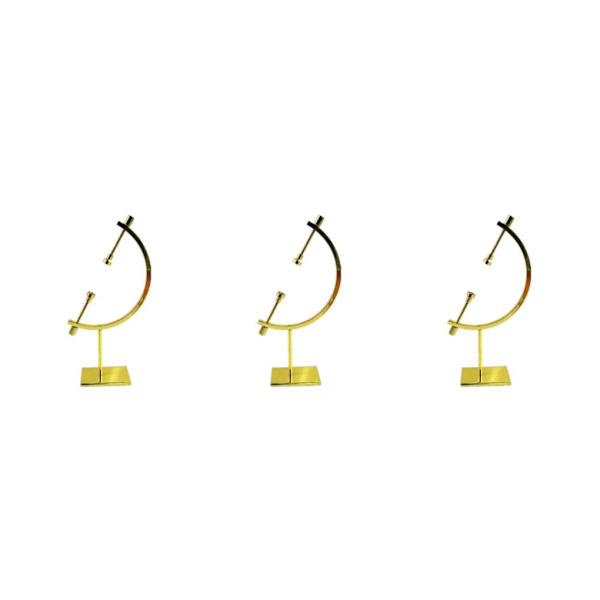1/2/3/5 Sphere Holder Display Stand Ornament Glas Ball Holder Gold S 100x40x150mm 3Set
