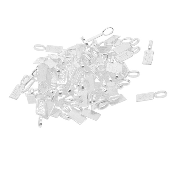 1/3 50 stycken blank rektangelram lim på bails berlockhänge 1Set