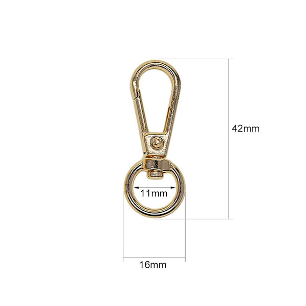 1/3/5 10 delar Swivel Snap Lobster Clasp Clips Nyckelring Golden 1Set