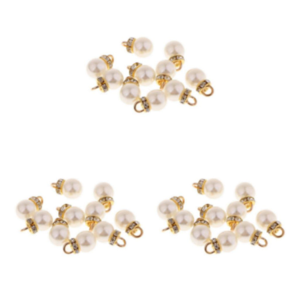 1/3/5 10 stycken Rund ABS Imitation Pearl Charm hänge för 10mm 10 Pcs 3Set