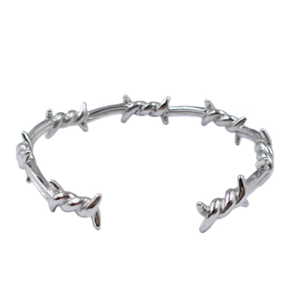 1/2/3/5 Slitstarka och snygga manschettarmband Tillbehör för alla silver 1Set