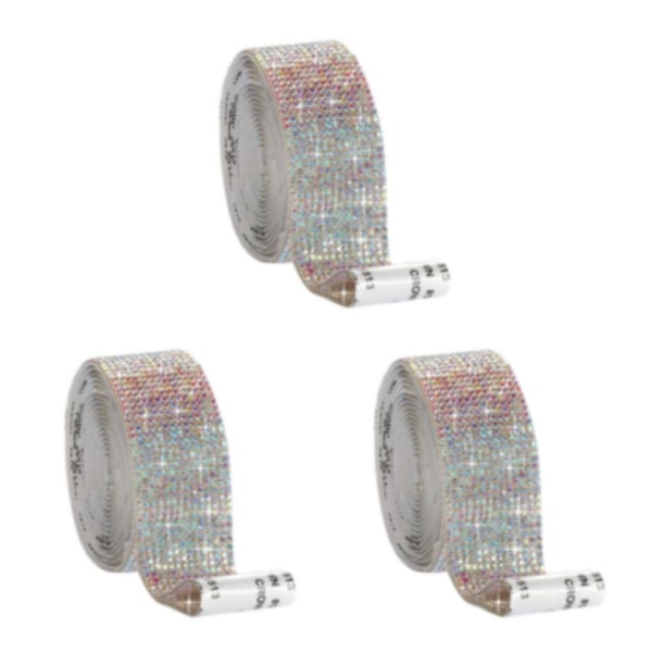 1/2/3/5 Självhäftande Crystal Rhinestone För Diamond Ribbon DIY Multicolor 1.4cm 3Set