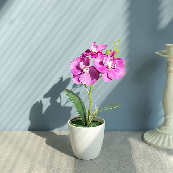 1/2/3/5 Realistiskt utseende Hållbar konstgjord blomma för DIY Purple 5PCS