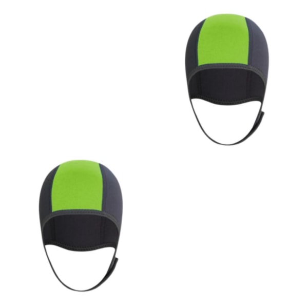 1/2/3/5 Neopren Dykhatt Skyddsöra för forsränning green 3mm 2Set