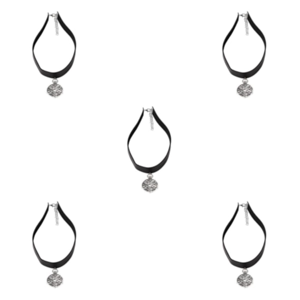 1/3/5 Choker Halsband Unik design för en mångsidig look silver 5PCS