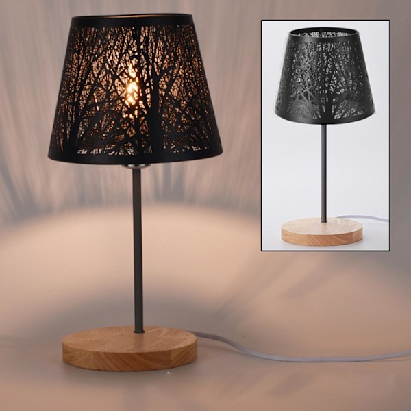 Lampskärm Tree Shadow för E27 Bulb Lampskärm Shell Cover för Black 19 x 15cm