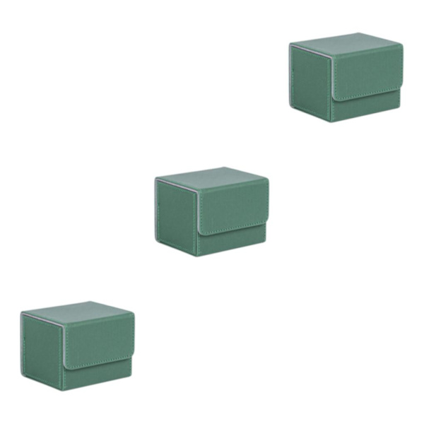 1/2/3 Card Deck Case Organizer Förvaringsbox för MTG-kort För Green 105x90x80mm 3Set