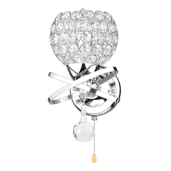 1/2 Crystal Vägglampa Sänglampor Pendent Light E26/ Study Silver E27 2Set