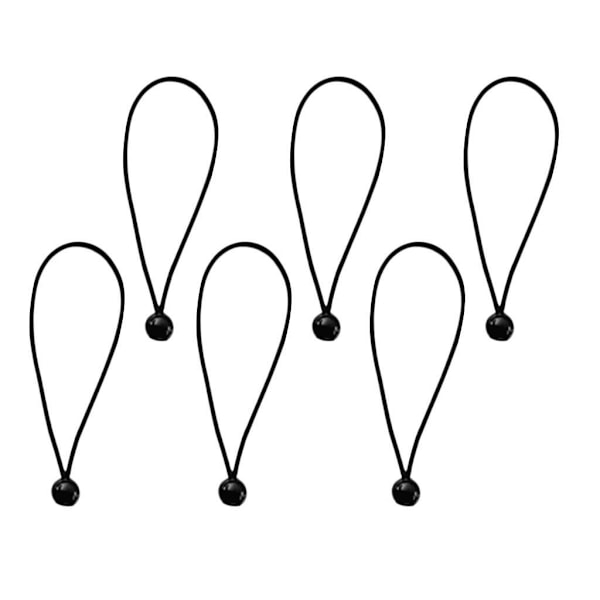 1/2/3 6 stycken Heavy Duty Ball Bungee Cord Snöra ner sladd Canopy Black 15cm 1Set