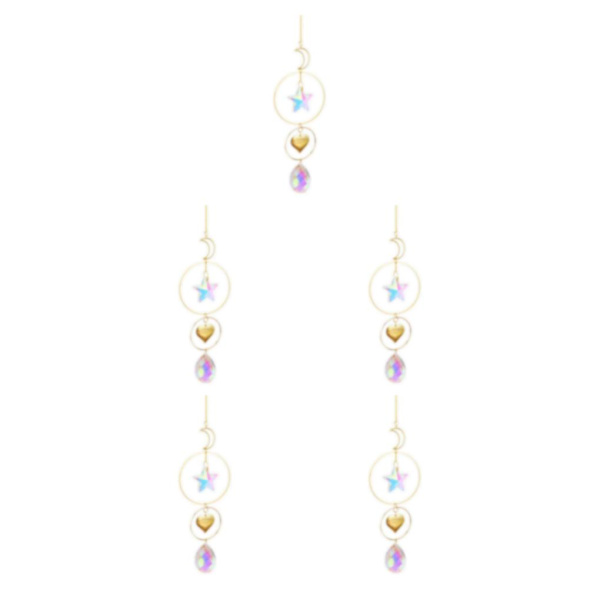 1/2/3/5 Crystal Balkong Fönsterhängande Dekor Vägg Rainbow Maker Model 4 40cm 5Set