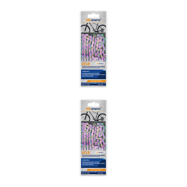 1/2/3/5 Lätt att installera Bred kompatibilitet cykelkedja för Colorful 8 Speed 2Set