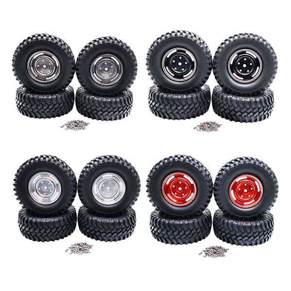 1/2/3/5 4-håls 100MM simuleringsdäck för ECX 1/12 Rc RGT136100 black 1Set