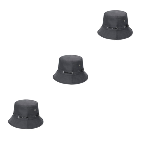 1/2/3/5 Bekväm och andningsbar fiskarehatt för sol darkgray 58cm 3PCS