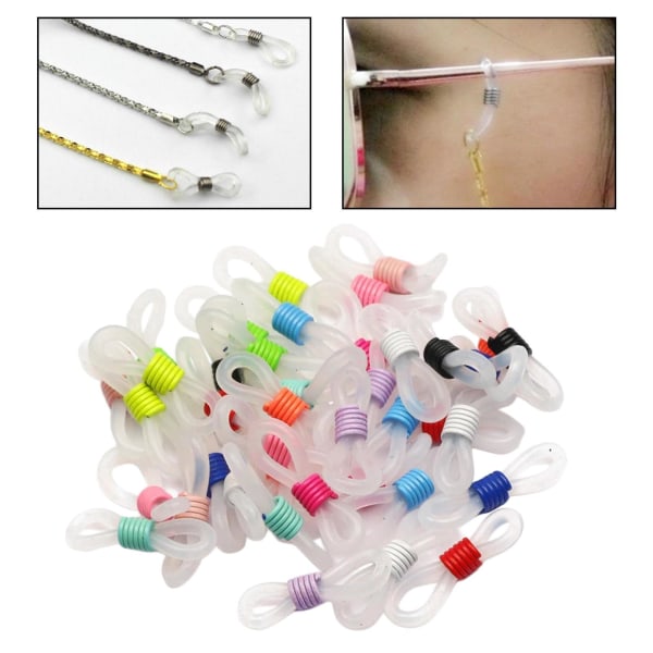 1/2/3/5 50 st Glasögon Glasögon Kedjeremshållare Loop Ends Type D 50 Pcs 1Set