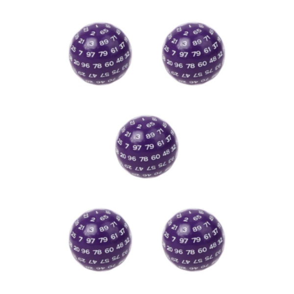 1/3/5 Akryltärningar Spelunderhållning Familjepolyedriska tärningar Purple 48mm 5Set