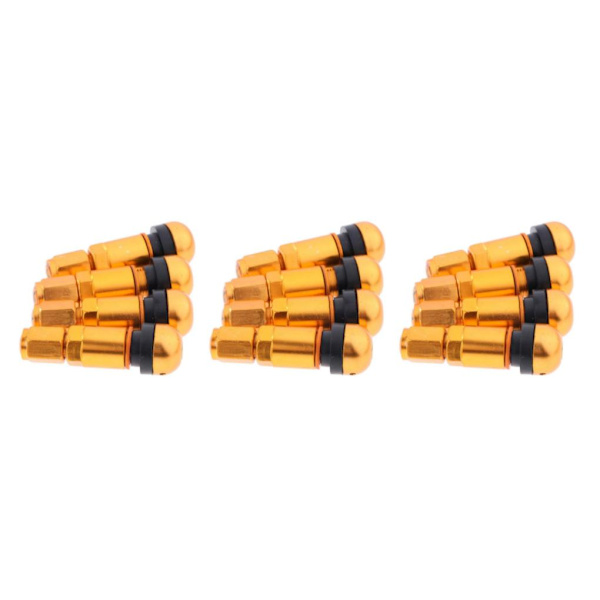 1/2/3/5 4 st Bil Slanglösa Hjul Dammlock Däckventilstammar Golden + Black 3Set