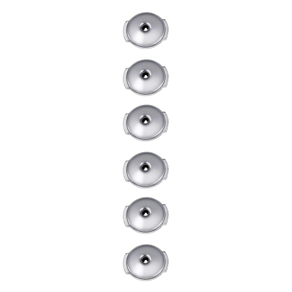 1/2/3/5 1 par låsande örhängen ryggar Smyckesfynd 6mm White Gold Color 6mm 3Set