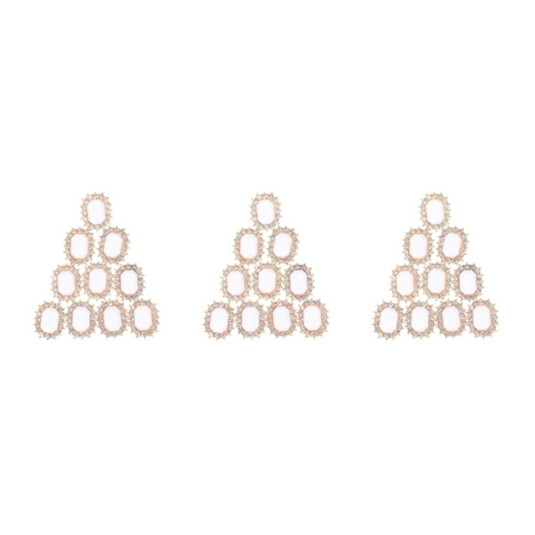 1/2/3/5 10 st Rhinestone Buttons Hantverk Dekoration för kläder Light White 2.1 x 1.7cm 3Set