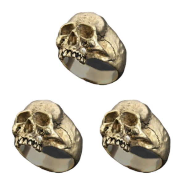 1/3/5 punkring för gotiska tillbehör Lämplig för Halloween Gold 10 3Set