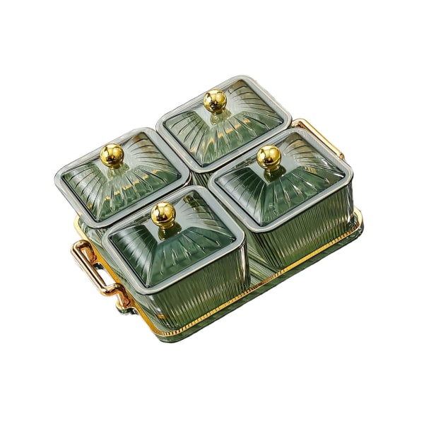 1/2/3 Nordic Style Divided Dishes Square för Reception Room 4 Grids 2Set