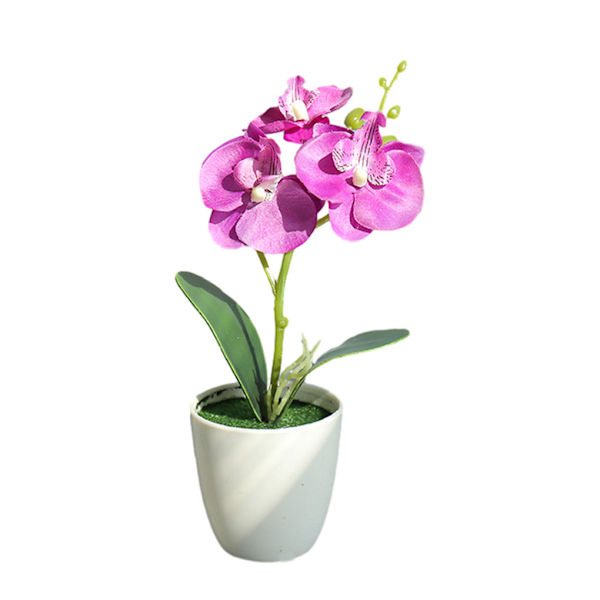 1/2/3/5 Realistiskt utseende Hållbar konstgjord blomma för DIY Purple 5PCS