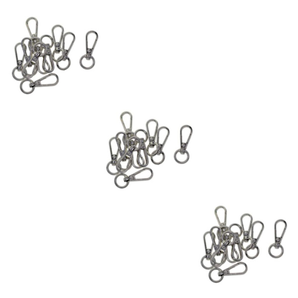 1/3/5 10 delar Swivel Snap Lobster Clasp Clips Nyckelring Silver 3Set