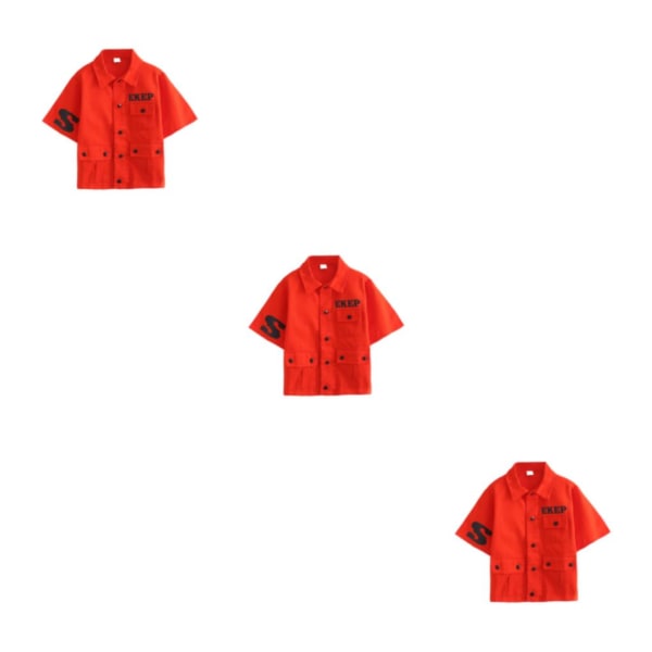 1/2/3 Hiphop Boys Skjorta Barn Höst Vårtröjor Vandring Short Sleeve 160cm 3PCS