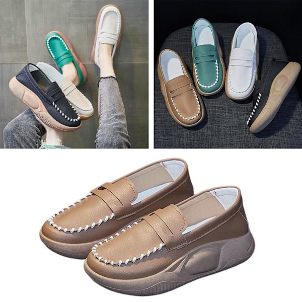 Casual Damskor Bekväma För Slip On Mjuk för Inomhus Khaki Size 38