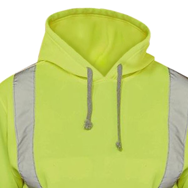 1/2 Säkerhet High Visibility Herr Hoodie Sweatshirt Toppar Sport fluorescent S 1Set