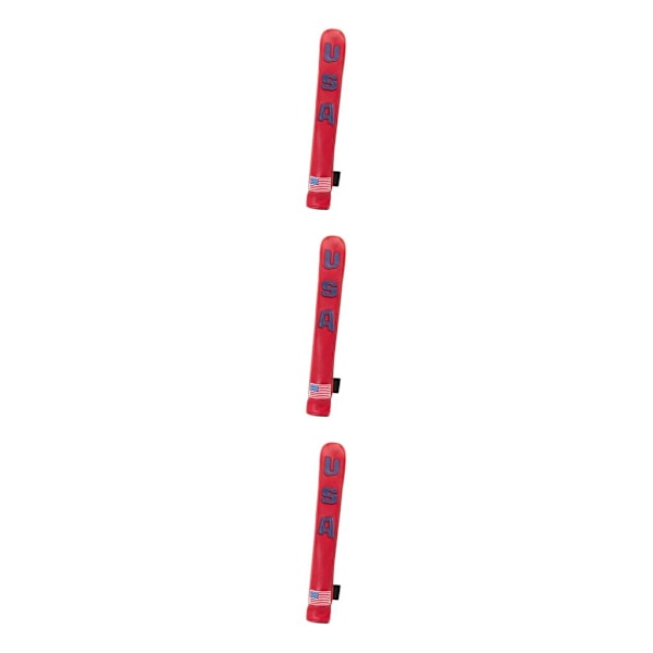 1/2/3/5 PU För Golf Alignment Stick Cover Case Broderad Red Blue 33 x 5.5cm 3Set