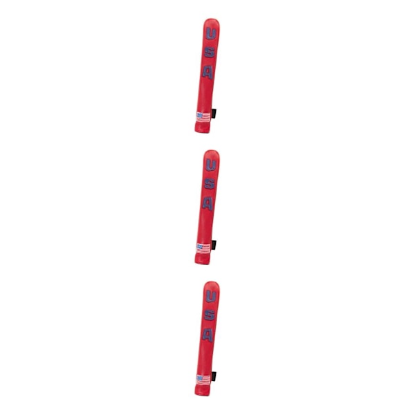 1/2/3/5 PU För Golf Alignment Stick Cover Case Broderad Red Blue 33 x 5.5cm 3Set