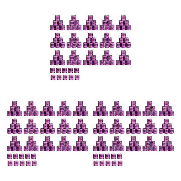 1/2/3/5 100st 8mm 2023 För duvring för de flesta vuxna fåglar Purple Belgium 100 pcs 3PCS