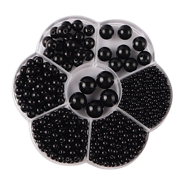1/2/3/5 1150 stycken DIY-pärlpärlor för att göra vackra smycken black 2PCS